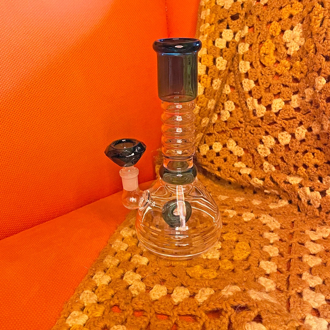 Burning Love Bongs With Perks Fancy Lad Water Pipe- Teal 4 Burning Love Bongs With Perks Fancy Lad Water Pipe- Teal