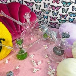 Burning Love Lovebirds Water Pipe- Green Bongs