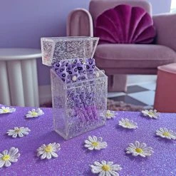 Burning Love Glitter Cigarette Box-Clear Holographic Glitter Joint Accessories