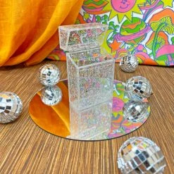 Burning Love Glitter Cigarette Box-Clear Holographic Glitter Joint Accessories