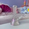 Burning Love Bongs Crystal Water Pipe- Iridescent 1 Burning Love Bongs Crystal Water Pipe- Iridescent