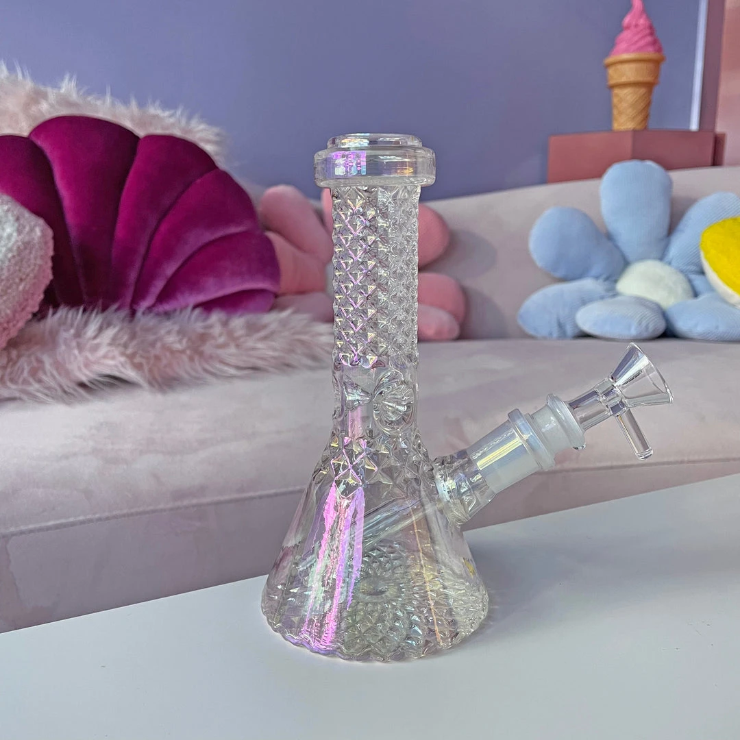 Burning Love Bongs Crystal Water Pipe- Iridescent 3 Burning Love Bongs Crystal Water Pipe- Iridescent