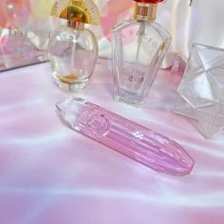 Burning Love Pipes Crystal Pipe- Pink