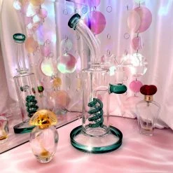 Burning Love Bongs Whirly Girl- Teal