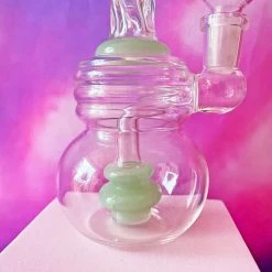 Burning Love Mini Twirl Water Pipe- Jade Bongs