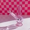 Burning Love Smiley Mini Bong- Pink Bongs 2 Burning Love Smiley Mini Bong- Pink Bongs