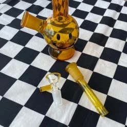 Burning Love Smiley Mini Bong- Amber