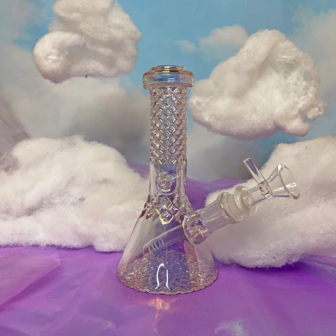 Burning Love Bongs Crystal Water Pipe- Iridescent 7 Burning Love Bongs Crystal Water Pipe- Iridescent