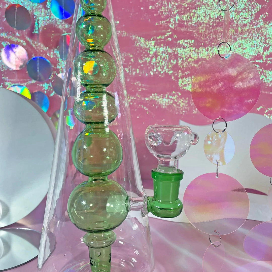 Burning Love Bubble Vase Water Pipe- Green Bongs 7 Burning Love Bubble Vase Water Pipe- Green Bongs