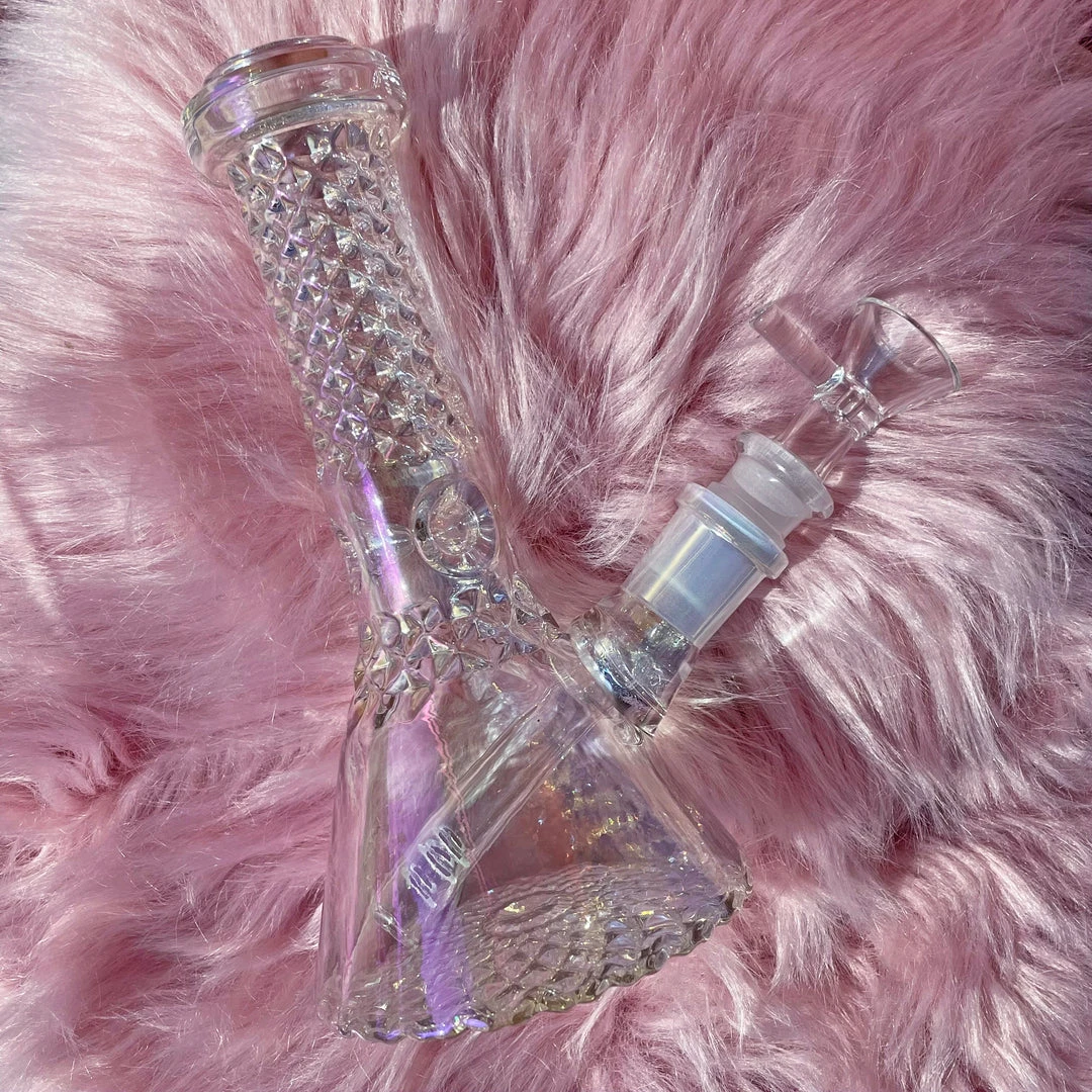 Burning Love Bongs Crystal Water Pipe- Iridescent 10 Burning Love Bongs Crystal Water Pipe- Iridescent