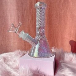 Burning Love Bongs Crystal Water Pipe- Iridescent 21 Burning Love Bongs Crystal Water Pipe- Iridescent