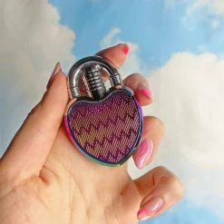 Burning Love Lighters Heart Lock Lighter- Iridescent
