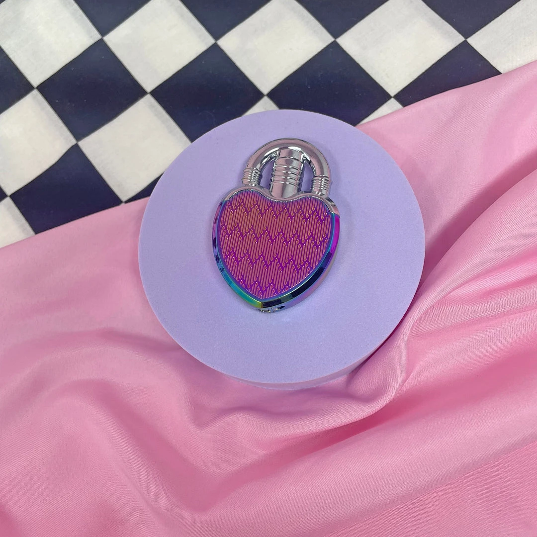 Burning Love Lighters Heart Lock Lighter- Iridescent 7 Burning Love Lighters Heart Lock Lighter- Iridescent