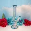 Shop Burning Love Bongs With Perks Iridescent Zong- Teal 1 Shop Burning Love Bongs With Perks Iridescent Zong- Teal