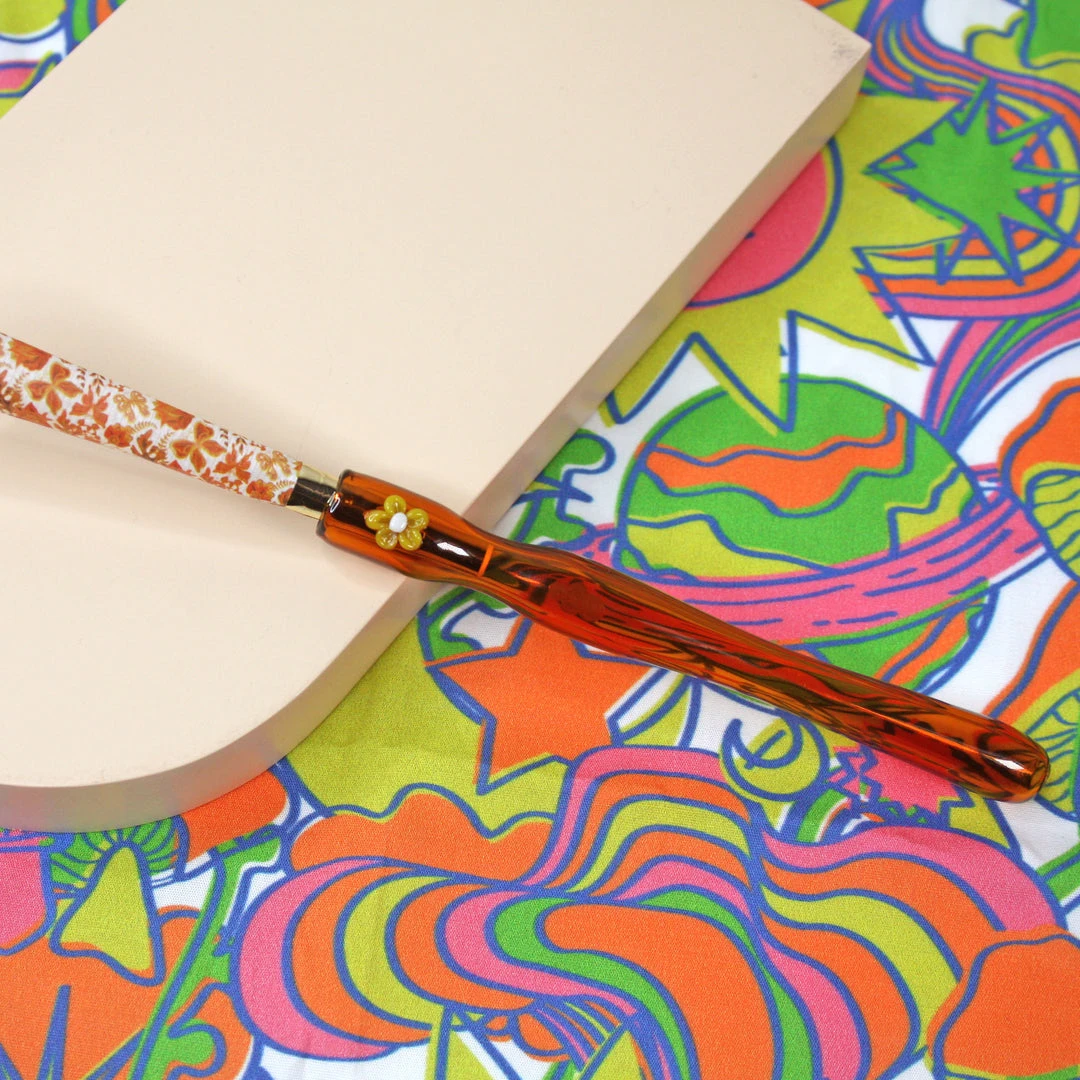 Shop Burning Love Joint Holder/Extender- Amber Flower 4.75" Joint Accessories 8 Shop Burning Love Joint Holder/Extender- Amber Flower 4.75" Joint Accessories