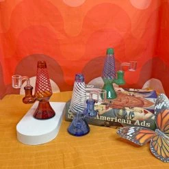 Burning Love Lava Lamp Rig- Jade/blue Bongs 11 Burning Love Lava Lamp Rig- Jade/blue Bongs