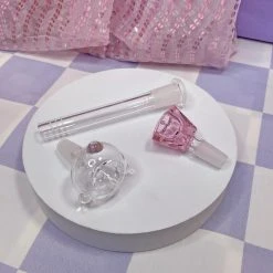 Burning Love Bongs Material Girl Water Pipe - Pink