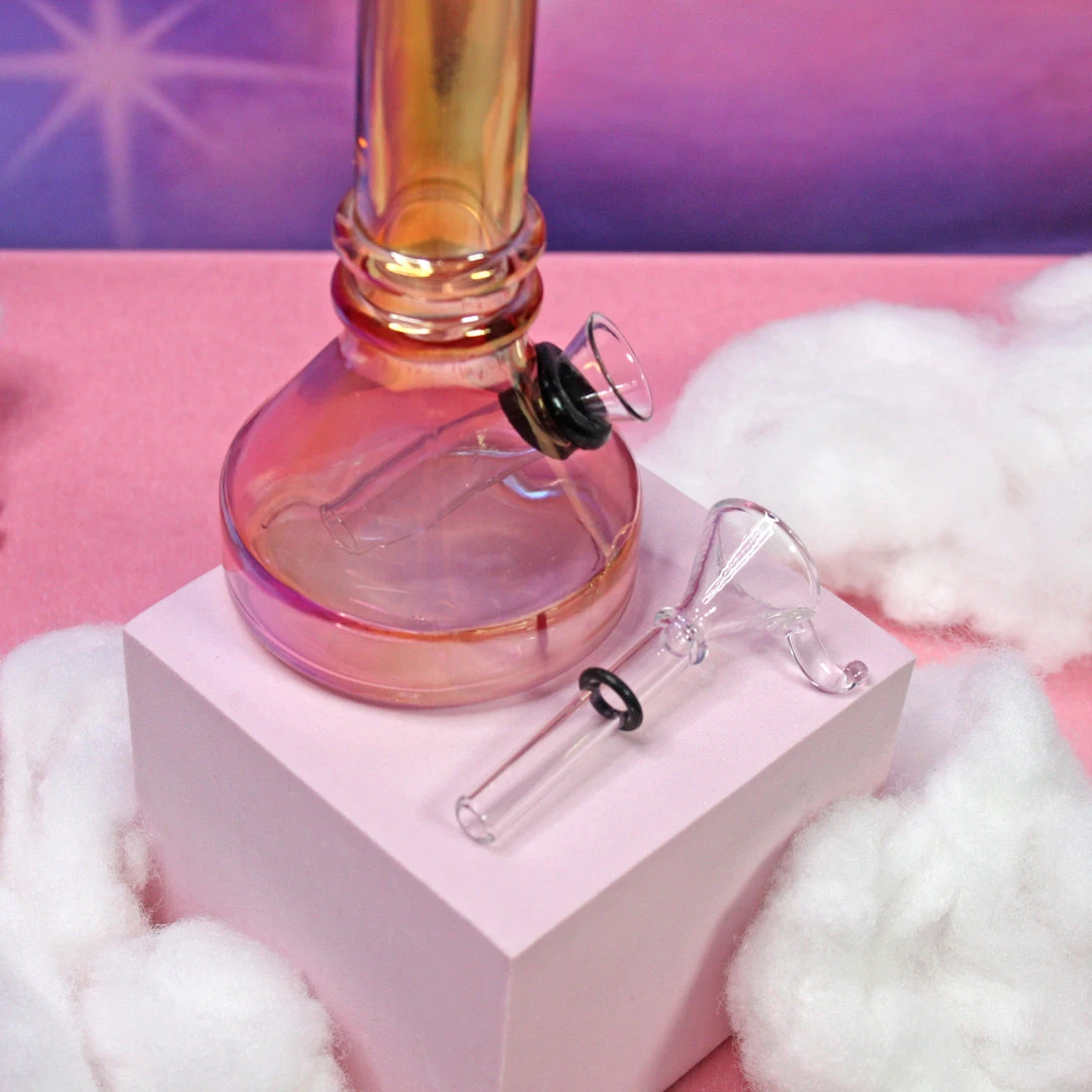 Burning Love Bongs Mini Iridescent Bong 4 Burning Love Bongs Mini Iridescent Bong