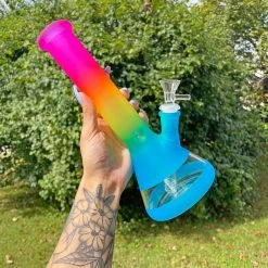 Burning Love Bongs Neon Rainbow Beaker