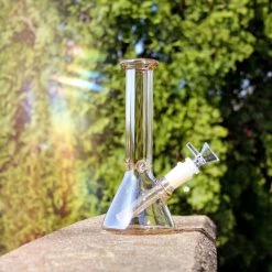 Burning Love Opalescent Beaker Bong- Amber
