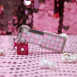 Burning Love Fancy Flame Lighter- Pink/white Checker Lighters 11 Burning Love Fancy Flame Lighter- Pink/white Checker Lighters