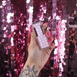 Burning Love Fancy Flame Lighter- Pink/white Checker Lighters 15 Burning Love Fancy Flame Lighter- Pink/white Checker Lighters