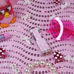 Burning Love Fancy Flame Lighter- Pink/white Checker Lighters