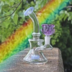 Burning Love Bongs Blossom Bong- Periwinkle
