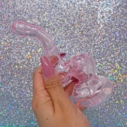 Burning Love Pipes Pink Swirl Bubbler
