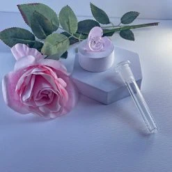 Burning Love Heart Water Pipe- Pink