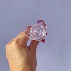 Burning Love Heart Water Pipe- Pink