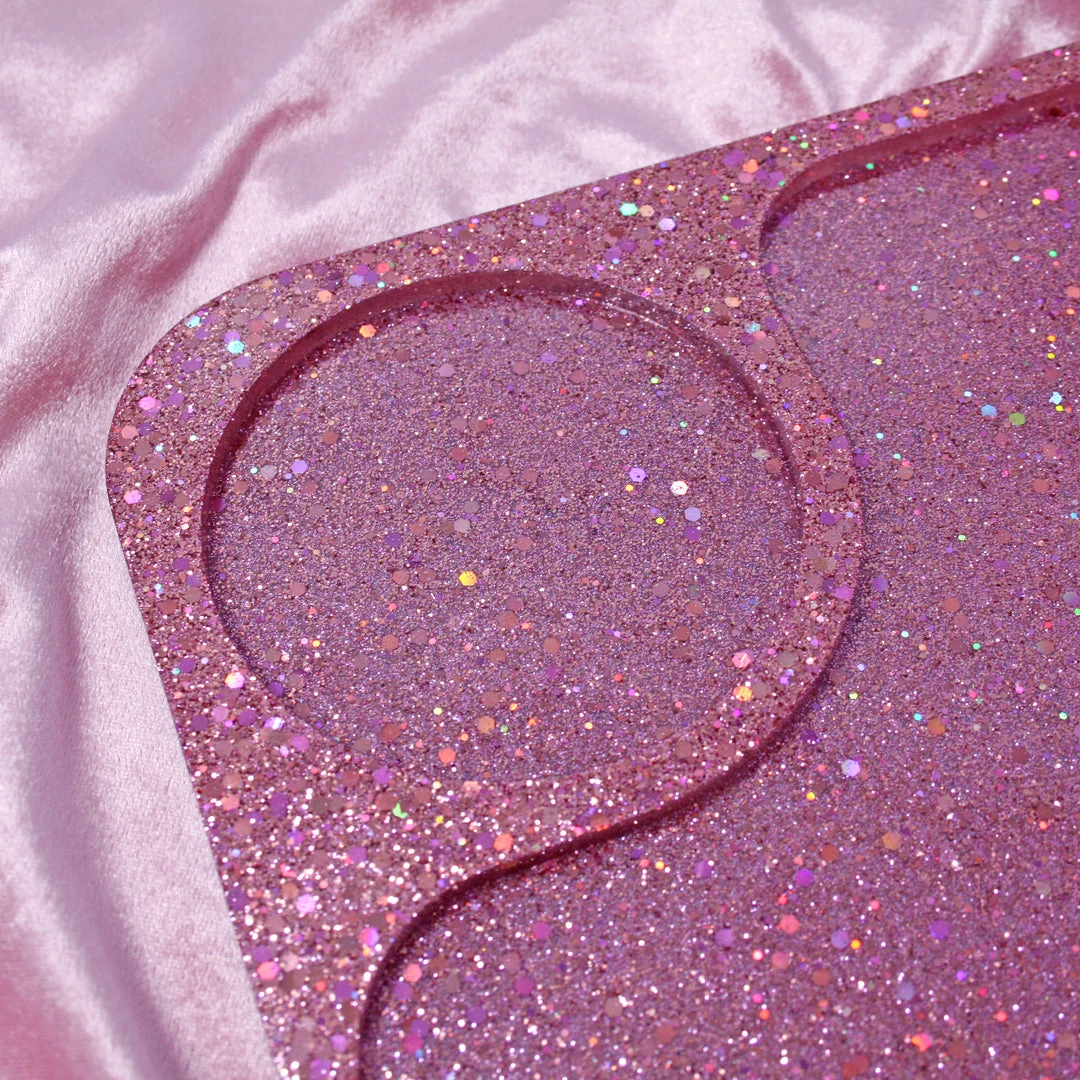 Shop Burning Love Pink Glitter Resin Rolling Tray 5 Shop Burning Love Pink Glitter Resin Rolling Tray