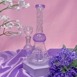 Burning Love Twirl Water Pipe- Purple