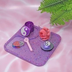 Shop Burning Love Purple Glitter Resin Rolling Tray 12 Shop Burning Love Purple Glitter Resin Rolling Tray