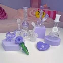 Burning Love Twirl Water Pipe- Purple