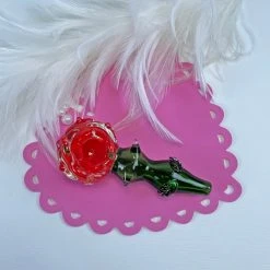 Burning Love Small Rose Bowl- Red