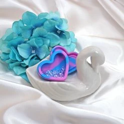 Burning Love Heart Silicone Container- Tie Dye