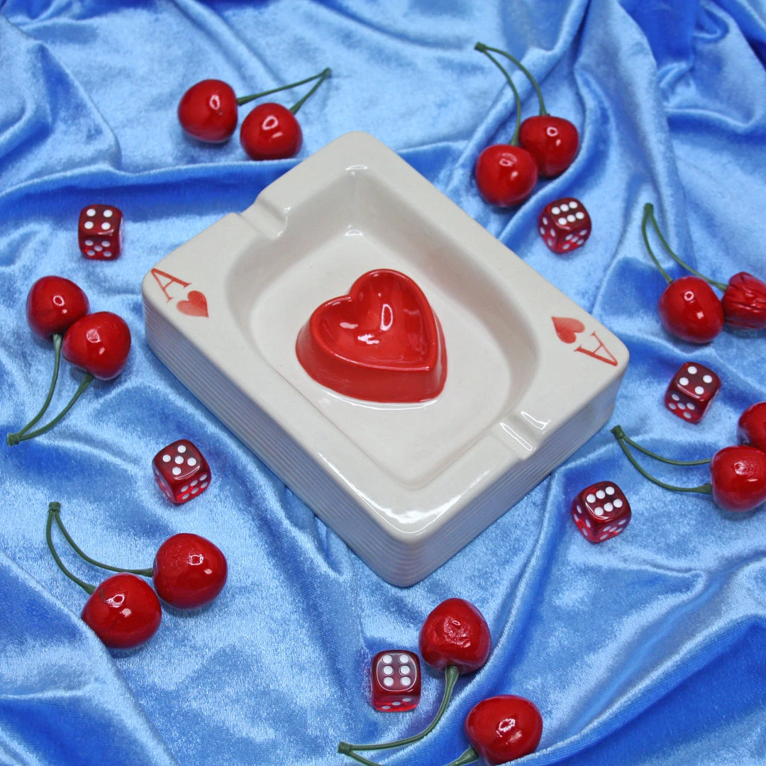 Burning Love Ace Of Hearts Ash Tray 4 Burning Love Ace Of Hearts Ash Tray