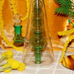 Burning Love Bubble Vase Water Pipe- Green Bongs 9 Burning Love Bubble Vase Water Pipe- Green Bongs