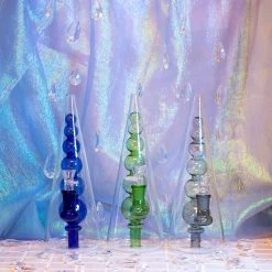 Burning Love Bubble Vase Water Pipe- Blue Bongs
