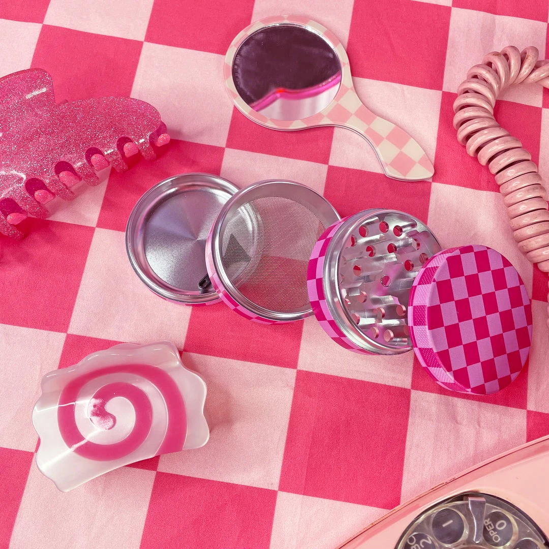 Burning Love Pink Checkerboard Grinder 8 Burning Love Pink Checkerboard Grinder