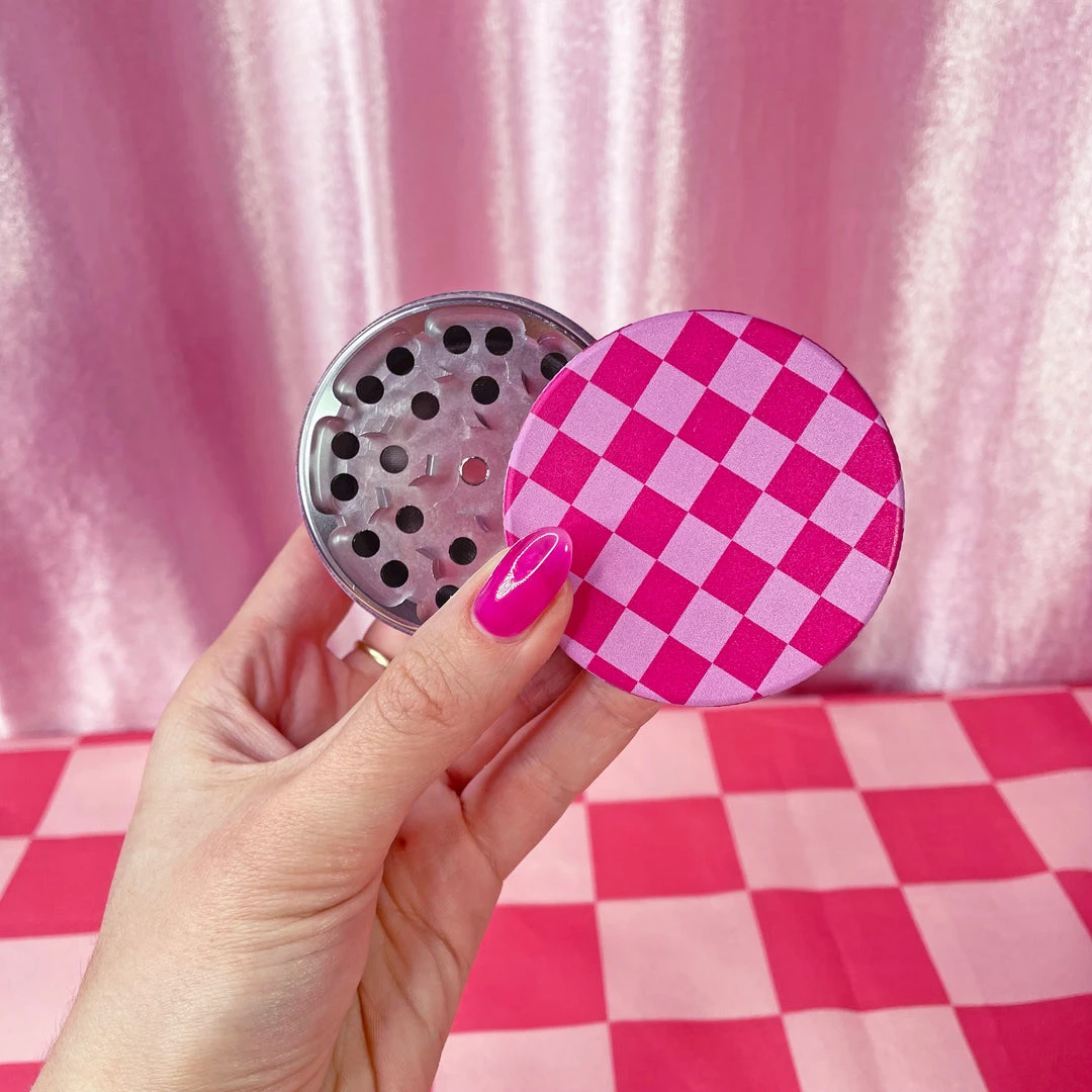 Burning Love Pink Checkerboard Grinder 7 Burning Love Pink Checkerboard Grinder