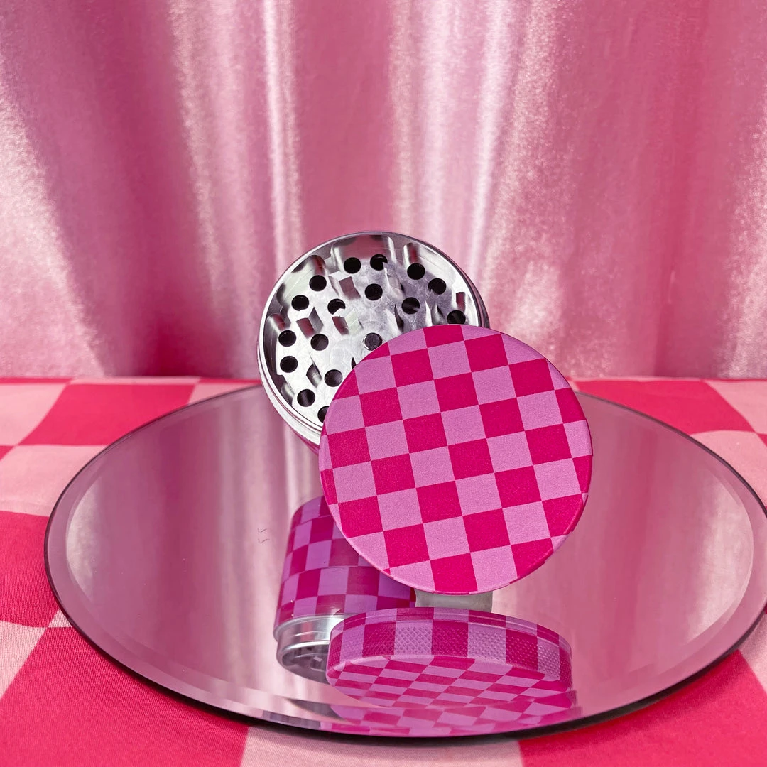 Burning Love Pink Checkerboard Grinder 6 Burning Love Pink Checkerboard Grinder