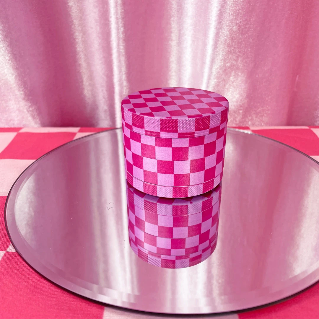 Burning Love Pink Checkerboard Grinder 10 Burning Love Pink Checkerboard Grinder