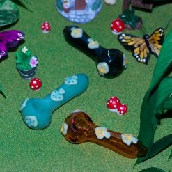 Burning Love Pipes Mushroom Bowl- Amber