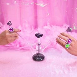 Burning Love Bongs Lovebirds Water Pipe- Black