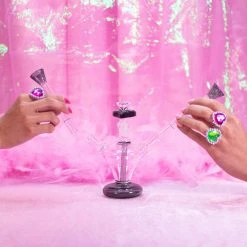 Burning Love Bongs Lovebirds Water Pipe- Black