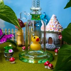 Shop Burning Love Duckie Water Pipe/Rig- Green Bongs
