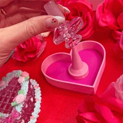 Burning Love Pink Heart Debowler Ash Tray Rolling Trays