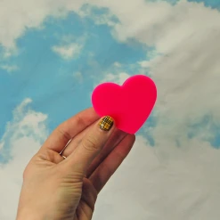 Burning Love Storage Heart Silicone Container- Pink